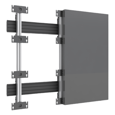EPCOM INDUSTRIAL - Placa Adaptadora para Videowall LED / 70 x 21.5 mm / Fijación M8 / Dimensiones 140 x 170 mm