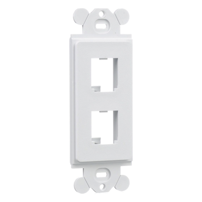 PANDUIT - Marco de Módulo Dúplex / 2 Espacios Mini-Com / Para Placas GFCI Estándar / Color Blanco