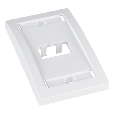 PANDUIT - Placa de Pared Vertical / 2 Puertos Mini-Com / Etiqueta y Cubierta Integradas / 2.75 x 4.5 in / ABS / Blanco