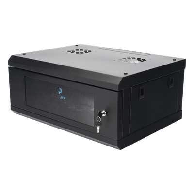 LINKEDPRO - Gabinete de Pared 4U / 19" / Profundidad 455 mm / Cristal Templado / 80 kg / Interior