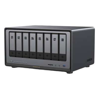 UGREEN - NAS Profesional / 8 Bahías SATA + 2 M.2 NVMe / Intel Core i5-1235U 10 Núcleos / 2 Puertos 10GbE / Thunderbolt 4 40 Gbps / HDMI 8K / DDR5 64 GB / PCIe 4.0 x4