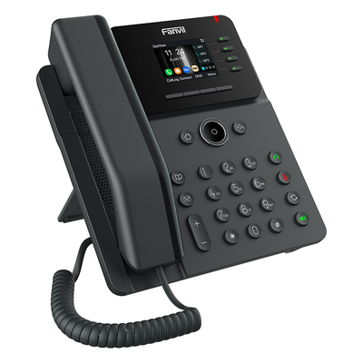 FANVIL - Teléfono IP Empresarial / Wi-Fi 6 Dual Band / 4 Líneas SIP / Pantalla 2.4" HD / Bluetooth 5.4 / PoE Gigabit / Conferencia 6 Vías