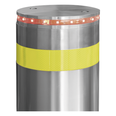 ACCESSPRO - Bolardo Hidráulico Antiembestida / 220 mm × 600 mm (0.72 ft × 1.97 ft) / Acero Inoxidable 304 / 200,000 J / Ciclo 4 s / 100 Ciclos/h