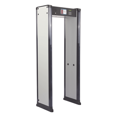 RANGER SECURITY DETECTORS - Arco Detector de Metales / 6 Zonas de Detección / Sensor IR Anti-Falsas Alarmas / Certificación FAA / Anclaje para Piso