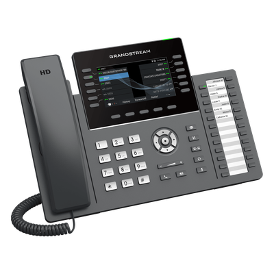 GRANDSTREAM - Teléfono IP / 12 Líneas / 24 Teclas Programables / Wi-Fi 6 / PoE / Pantalla LCD 4.3 Pulgadas / Bluetooth / Audio HD