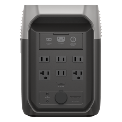 ECOFLOW - Estación de Energía Portátil / 1536 Wh / 4 Salidas CA 1800 W / 2 USB-C 100 W / Carga Solar 500 W / LiFePO4 / Wi-Fi y Bluetooth