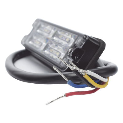 ECCO - Luz de Advertencia LED de Montaje en Superficie / 12 LEDs de 1 W / 36 Patrones de Destello / IP67 / SAE Clase I / 0.5 Pulgadas de Profundidad