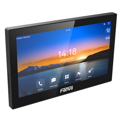FANVIL - Monitor IP/SIP para Interior / Pantalla Táctil 7 Pulgadas / Video HD 1080p H.264 / Wi-Fi y Ethernet 10/100 Mbps / Control de Acceso Remoto