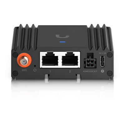 UBIQUITI - Router Celular LTE / Wi-Fi 4 / 2 Puertos FE / LTE Cat 4 150 Mbps / Dual Antena SMA / Alimentación USB-C o ATX DC