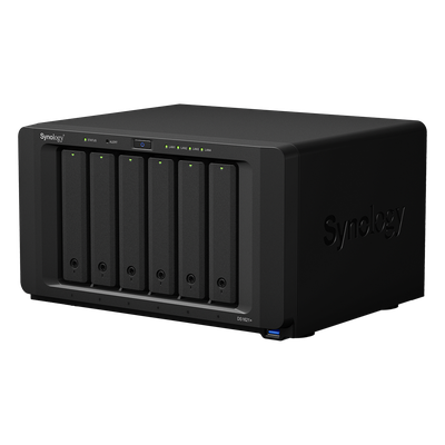 SYNOLOGY - NAS de 6 Bahías / Procesador AMD Ryzen V1500B 4 Núcleos 2.2 GHz / 4 GB DDR4 ECC Expandible a 32 GB / Puerto 10GbE RJ-45 / Expansión a 16 Bahías / 2 Ranuras M.2 NVMe / RAID Híbrido
