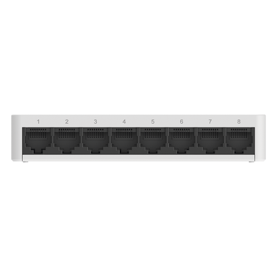 RUIJIE - Switch No Administrable / 8 Puertos 10/100 Mbps / Plug & Play / Cloud Visible / Montaje Escritorio o Rack / 2.3 W