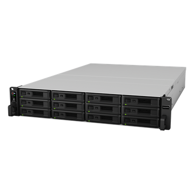 SYNOLOGY - Servidor NAS Rack / 12 Bahías / Expandible a 36 / Intel Xeon D-1531 6 Núcleos / 8 GB DDR4 ECC / Fuente Redundante / Virtualización Certificada