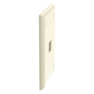 PANDUIT - Placa de Pared Vertical / 1 Puerto Keystone / 69.8x114.3 mm / 2.75x4.5 pulg. / Marfil