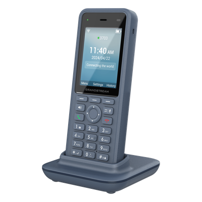 GRANDSTREAM - Teléfono IP Wi-Fi Inalámbrico / Wi-Fi 6 Doble Banda / IP69K / Batería 3000 mAh / 4 Vías Conferencia / Bluetooth / USB-C