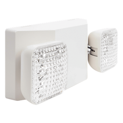 SFIRE - Luz LED de Emergencia / Doble LED 1W / 150 Lúmenes / Voltaje Universal 127-277 VAC / Autonomía 90 min / UL 5VA