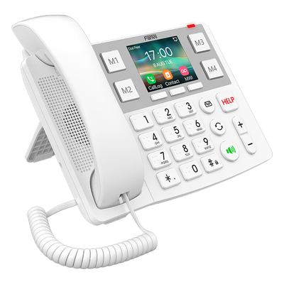 FANVIL - Teléfono IP / Pantalla 3.5 Pulgadas / Wi-Fi Dual Band / Botones Braille / Bluetooth 4.2 / PoE / 2 Líneas SIP