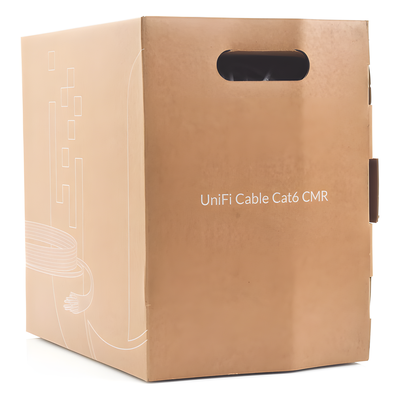 UBIQUITI - Cable UTP Cat6 / 23 AWG Cobre Sólido / 1 Gbps / CMR Riser / Bobina 305 m (1000 pies)