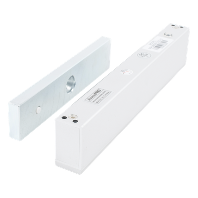 ACCESSPRO - Chapa Magnética Electromagnética / 280 kg (617.3 lbs) / LED Ultra-Brillante / Sensor de Estado / 12/24 VCC / Aluminio Anodizado