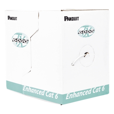 PANDUIT - Cable UTP / Categoría 6 Mejorado / 23 AWG / 305 m (1000 ft) / CMR Riser / 4 Pares / PoE / 250 MHz