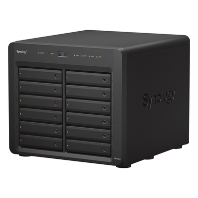 SYNOLOGY - Servidor NAS / 12 Bahías / Expansión a 36 Bahías / Intel Xeon 6 Núcleos / 16 GB DDR4 ECC / 10GbE RJ-45 / Caché NVMe SSD / RAID F1, 0, 1, 5, 6, 10