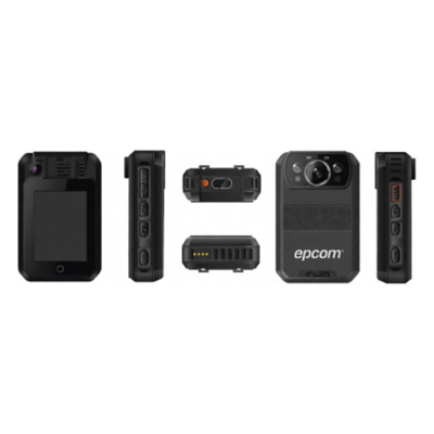 EPCOM - Body Camera / 4K UHD 30 fps / 4G-LTE / Wi-Fi / Bluetooth / GPS / Android / IP66 / Caída 2 m (6.6 ft)
