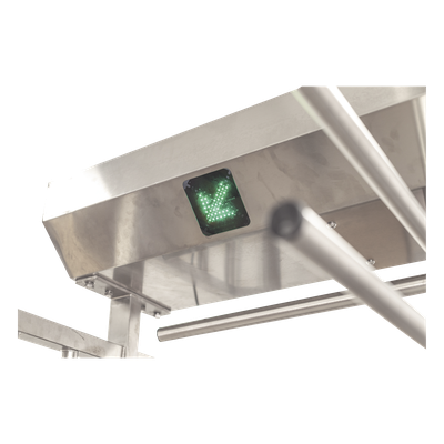 ACCESSPRO - Torniquete Doble de Cuerpo Completo / Acero Inoxidable 304 / 25 Personas/min / 110 VAC / Apertura Automática en Emergencias