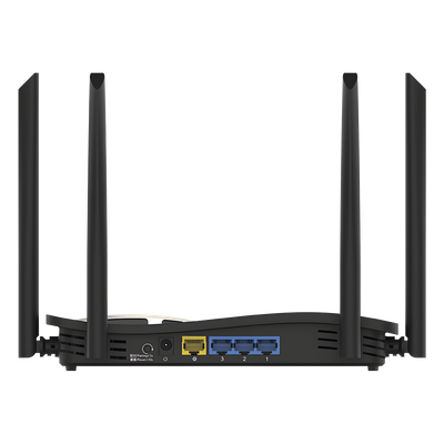RUIJIE - Router Inalámbrico / Wi-Fi 5 / Dual Band 2.4 y 5 GHz / 4 Puertos Gigabit / 6 Antenas 6 dBi / 1,267 Mbps / 96 Usuarios Concurrentes