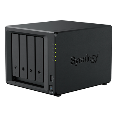 SYNOLOGY - NAS 4 Bahías / Intel Celeron J4125 2.7 GHz / 2 GB DDR4 Expandible / 2.5GbE + 1GbE / 2 Ranuras M.2 NVMe / Hasta 80 TB