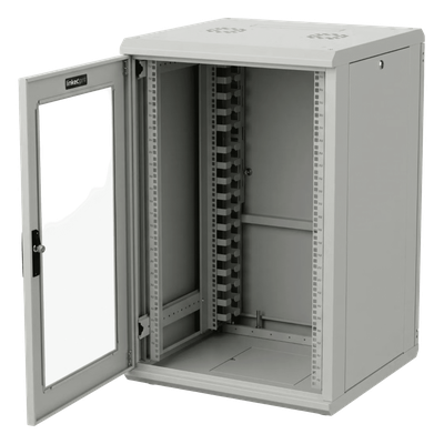 LINKEDPRO - Gabinete Rackeable / 18U / 19 in / Puerta Cristal / Carga 750 Kg / 600x605x930 mm (23.6x23.8x36.6 in) / 3.05 ft Alto