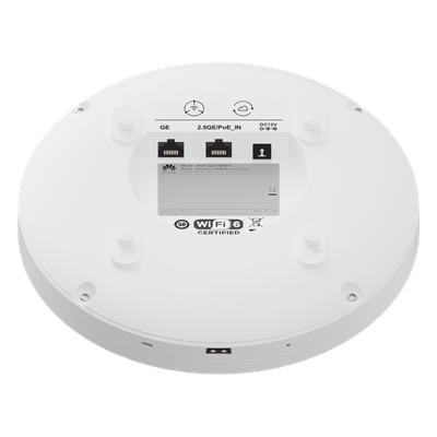 HUAWEI - Punto de Acceso Wi-Fi 6 / Triple Radio 2.4 GHz + 5 GHz + 5 GHz / 6.5 Gbps / 1,536 Clientes / 2.5 Gbps + 1 Gbps / Smart Antenna 20% más cobertura / Libre de licenciamiento