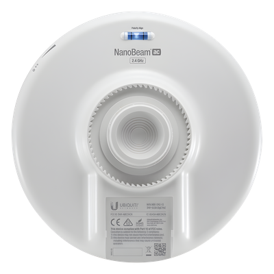UBIQUITI - NanoBeam airMAX AC CPE hasta 330 Mbps, 2 GHz (2412 - 2472 MHz) con antena integrada de 13 dBi