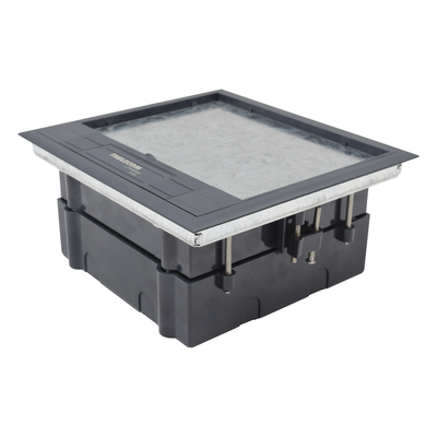 THORSMAN - Caja de Piso / 4 Módulos Universales / ABS y Acero Galvanizado / 1.957 kg / 6.42 lb / Negro