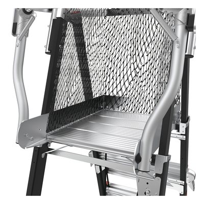 LITTLE GIANT LADDER SYSTEMS - Escalera de Fibra de Vidrio con Jaula / Ajuste de Altura 8' a 14' (2.44 a 4.27 m) / Carga Máxima 170 kg (375 lb) / Nivelación en Ruedas Ratchet™ / Peso 58.5 kg (129 lb)