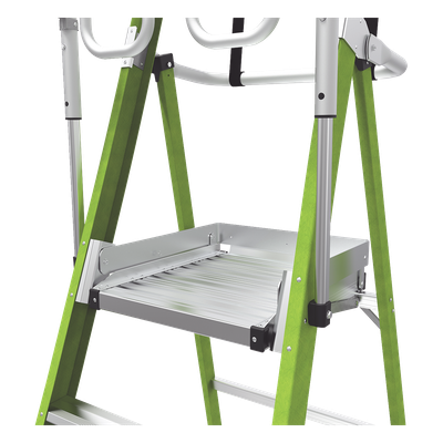LITTLE GIANT LADDER SYSTEMS - Escalera Fija / Fibra de Vidrio / 8' (2.4m) / Jaula de Seguridad / 300 lbs