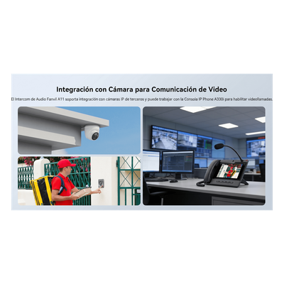 FANVIL - Intercom IP para Exterior / Cámara 4 Megapixel (1080p) / HDR e Iluminación IR / Altavoz 5W y Doble Micrófono con Reducción de Ruido / Panel Acero Inoxidable y Cuerpo Aluminio / IP66 e IK10 / PoE+ / 2 Líneas SIP