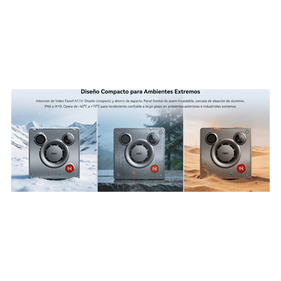 FANVIL - Videoportero IP para Exterior / Cámara 4 Megapixel (1080p) / HDR e Iluminación IR / Altavoz 5W y Doble Micrófono / Panel Acero Inoxidable y Cuerpo Aluminio / IP66 e IK10 / PoE+ / 2 Líneas SIP