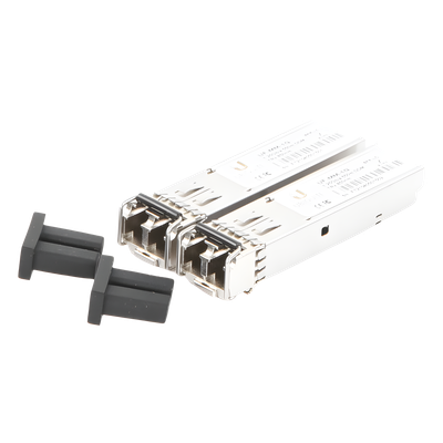 UBIQUITI - UFiber Módulo SFP, transceptor MiniGibic MultiModo 1.25 Gbps, distancia 550m, conectores LC, paquete de 2 piezas