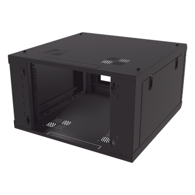 LINKEDPRO - Gabinete de Pared / 6U / 19 in / 635 mm (2.08 ft) Profundidad / Cristal Templado / Acero Calibre 18 / 100 kg Carga