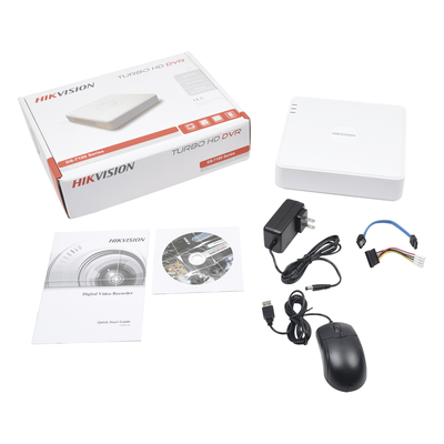HIKVISION - DVR 1080P Lite / 4 Canales Turbo HD + 1 Canal IP / H.264+ / Hik-Connect P2P / 1 canal audio / Salida de video FULLHD