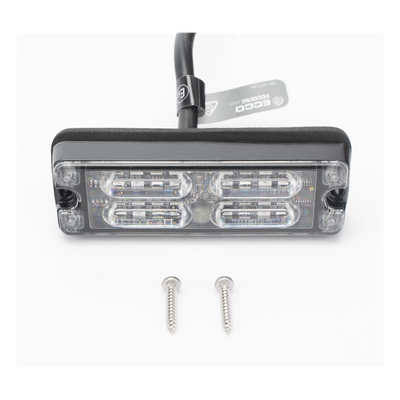 ECCO - Luz de Advertencia LED de Montaje en Superficie / 12 LEDs de 1 W / 36 Patrones de Destello / 12-24 V / IP67 / SAE Clase I / R65