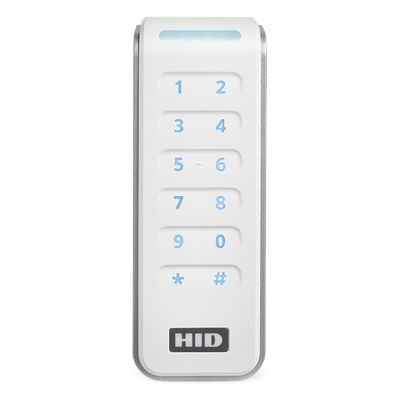 HID - Lector de Control de Acceso / Multitecnología SEOS, iCLASS, MIFARE DESFire EV2 / Teclado 2x6 / Salida Wiegand y OSDP / RS-485 / 12 VCC