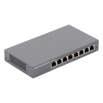 GRANDSTREAM - Switch PoE+ Gigabit No Administrable / 8 Puertos 10/100/1000 Mbps / 4 Puertos PoE+ 60W / 16 Gbps / 8K MAC