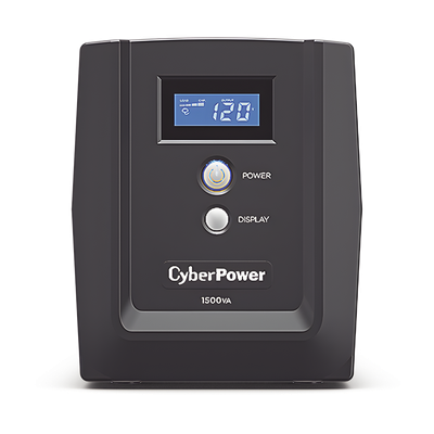 CYBERPOWER - UPS de 1500 VA/900 W, Topología Línea Interactiva, Entrada 120 Vca NEMA 5-15P, y 8 Salidas NEMA 5-15R, Con Regulador de Voltaje (AVR)