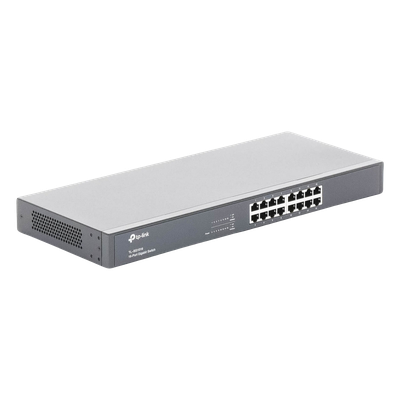 TP-LINK - Switch Gigabit no administrable / 16 puertos 10/100/1000 Mbps / Rack o escritorio / 35.7 Mpps / 1.19 ft (0.36 m) de profundidad