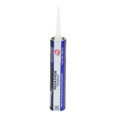 THORSMAN - Pegamento para canaletas / 300ml / -20°C a +70°C / Resistencia 45 kg/cm² / 75% sólidos / Blanco