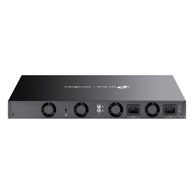 TP-LINK - Switch Gestionable L3 / 48 Puertos Gigabit / 6 Slots SFP+ 10G / Capacidad 216 Gbps / Apilamiento 8 Unidades / Fuentes Redundantes