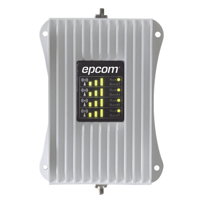 EPCOM - Amplificador de Señal Celular para Vehículo / Cuatribanda 850/1900/1700/2100/2500/2600 MHz / Ganancia 50 dB / Multioperador y Multidispositivo / 12 VCC