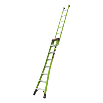 LITTLE GIANT LADDER SYSTEMS - Escalera Combinada 3 en 1 / Fibra de Vidrio / 2.44 m (8 ft) / Capacidad 170 kg (375 lb) / Almohadilla Giratoria / No Conductora