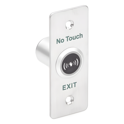 HIKVISION - Botón de Salida sin Contacto / LED Rojo/Verde / Contacto NO/NC/COM / Detección 40 a 120 mm (1.57 a 4.72 in) / Aluminio