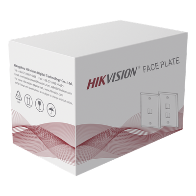HIKVISION - Placa de Pared / 2 Puertos / UL 94 V-0 / 114x70x10 mm / 0.37x0.23x0.03 ft / 20 Piezas / Blanco